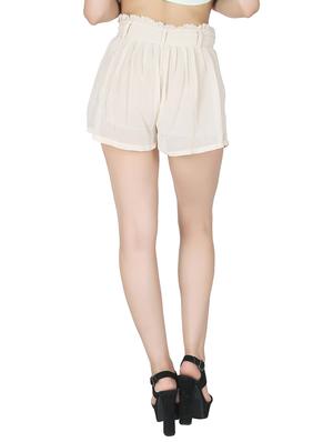 white polyester regular shorts - 12788299 - Standard Image - 3