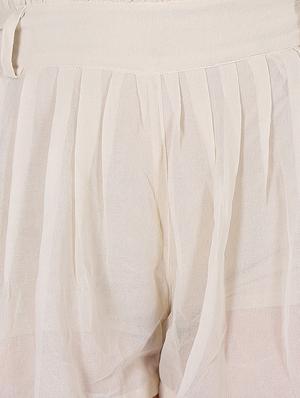 white polyester regular shorts - 12788299 - Standard Image - 4