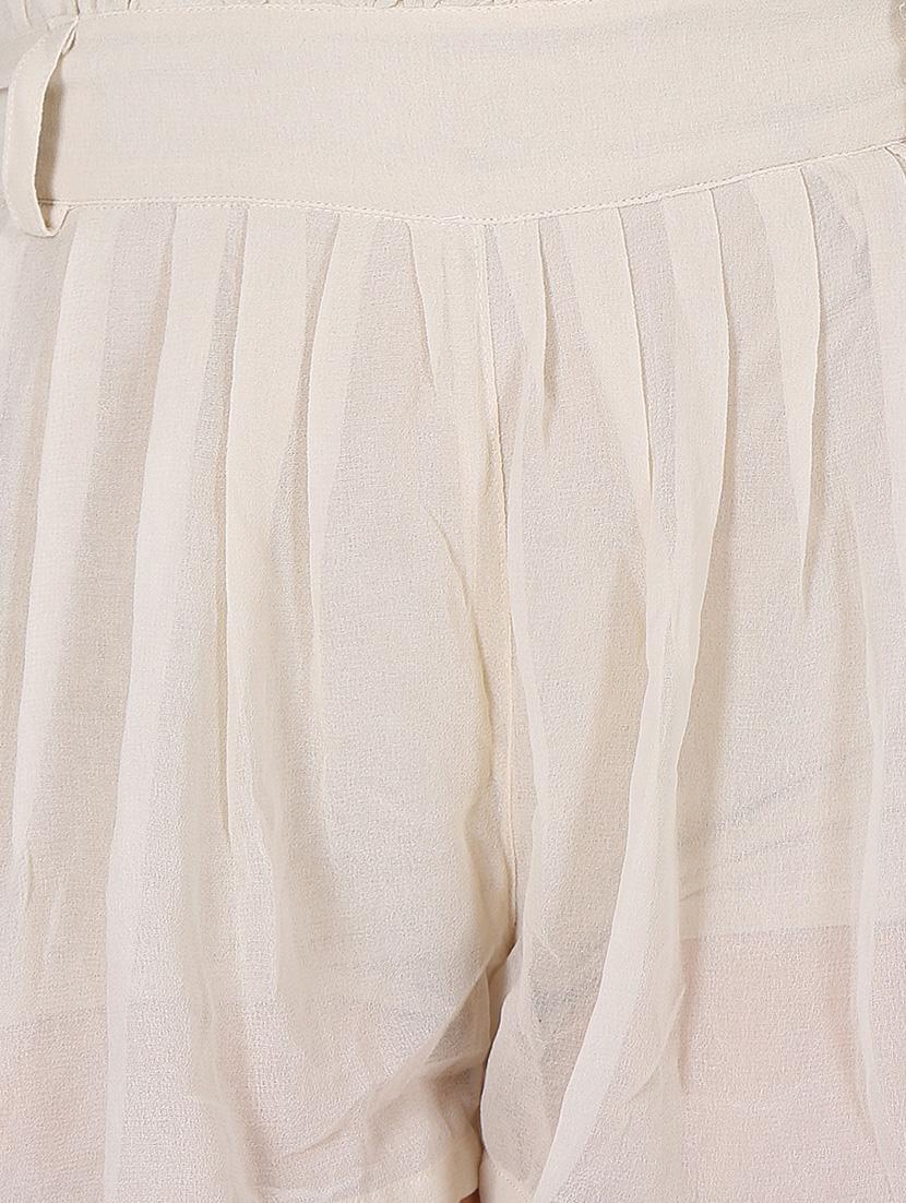 white polyester regular shorts - 12788299 - Zoom Image - 4