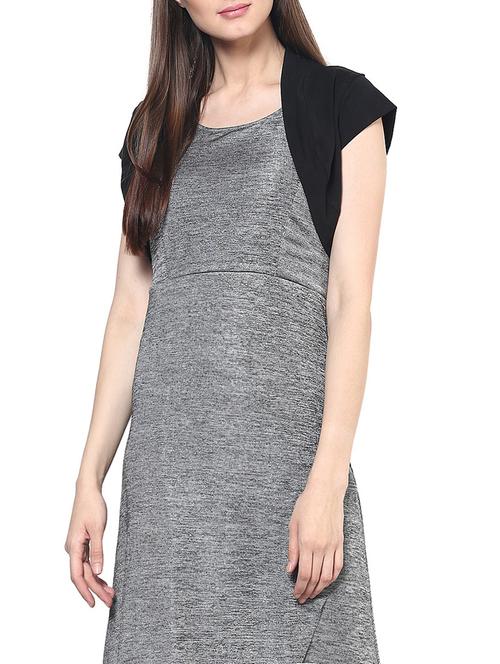 black jersey short shrug - 12788617 - Standard Image - 1