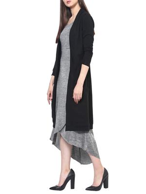 black jersey long shrug - 12788618 - Standard Image - 2