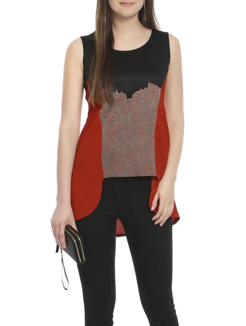 asymmetric embroidered top - 12789085 -  Standard Image - 0