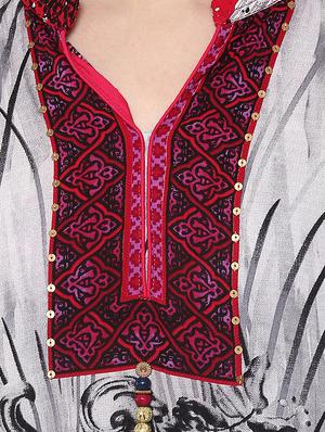 grey rayon long kurta - 12790087 - Standard Image - 4