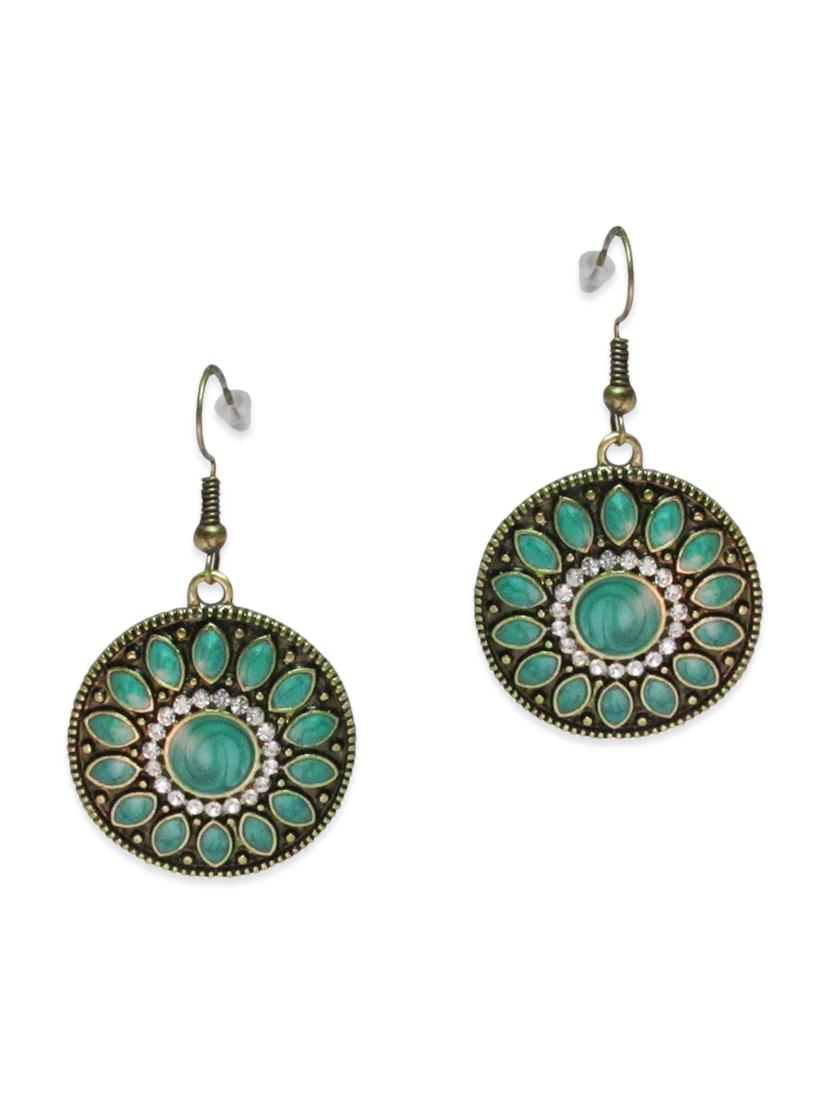 multi colored metal drop earrings - 12790474 - Zoom Image - 1