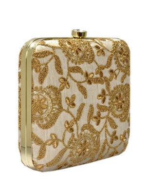 gold cotton clutch - 12791237 - Standard Image - 2