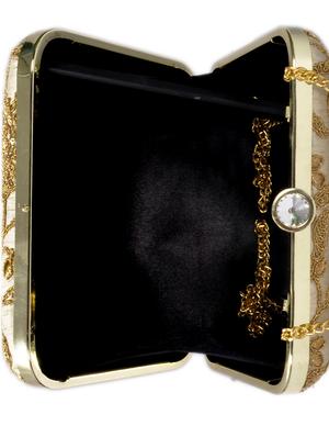gold cotton clutch - 12791237 - Standard Image - 3