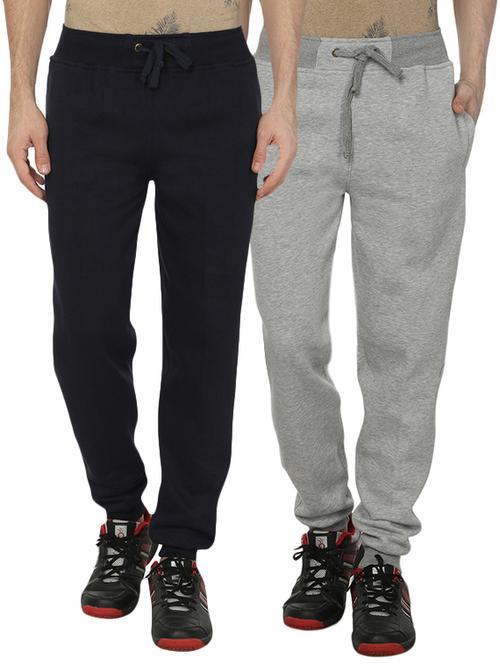 multi colored fleece full length track pant - 12791621 - Standard Image - 1