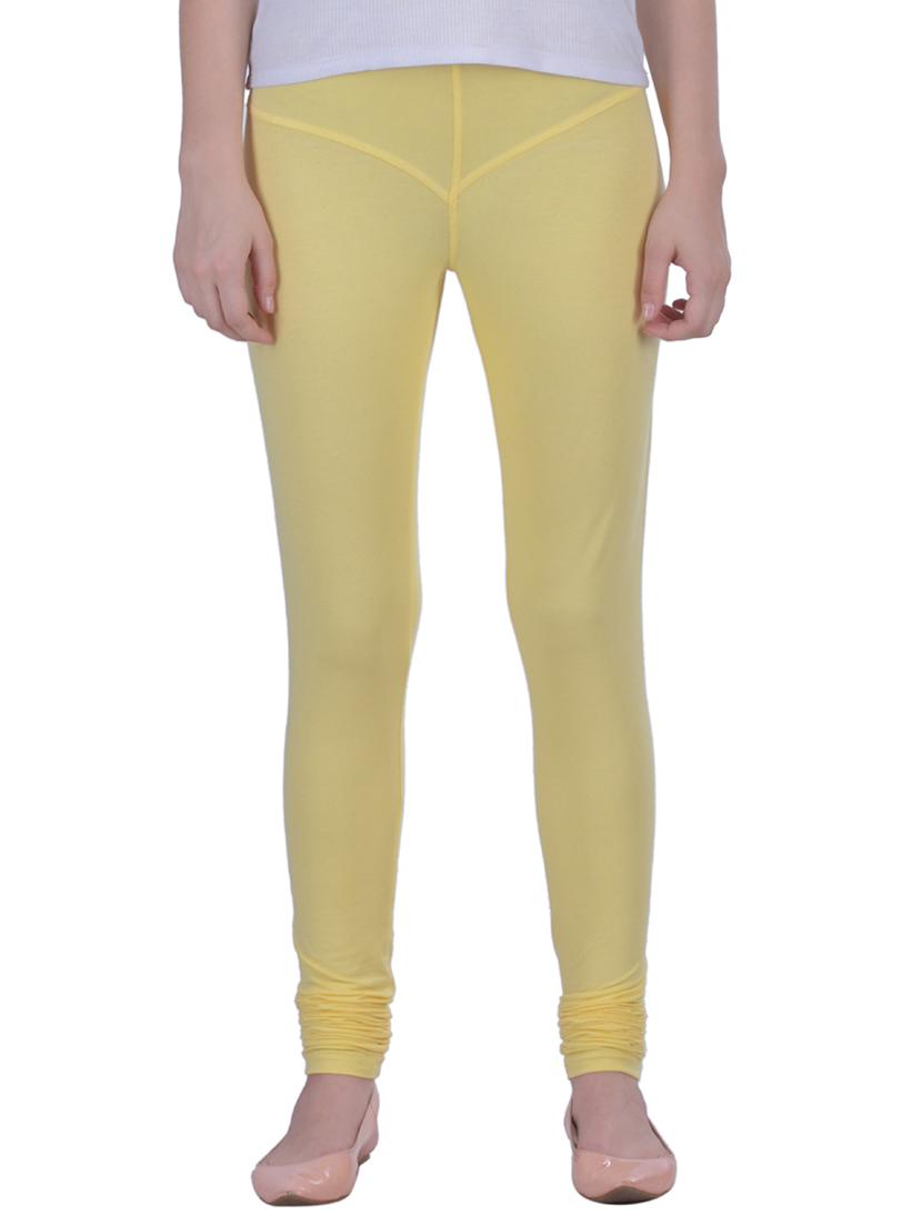 yellow cotton lycra full length legging - 12792224 - Zoom Image - 1