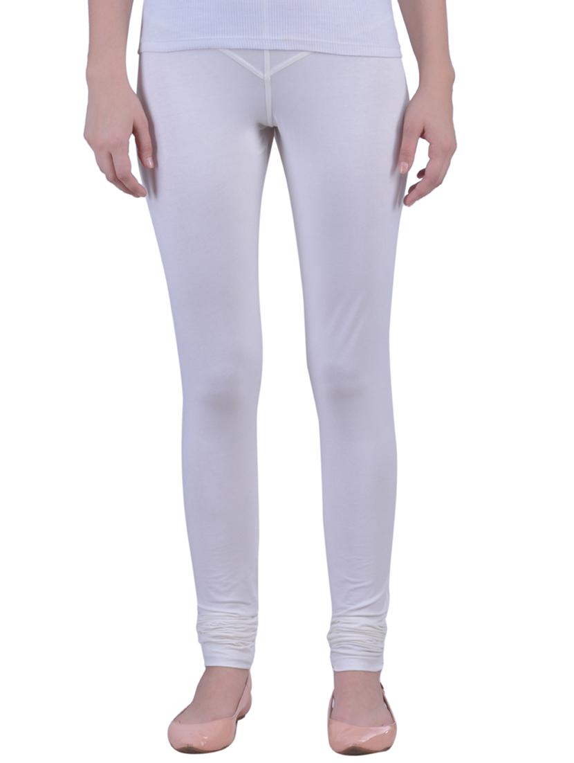 white cotton lycra full length legging - 12792226 - Zoom Image - 1