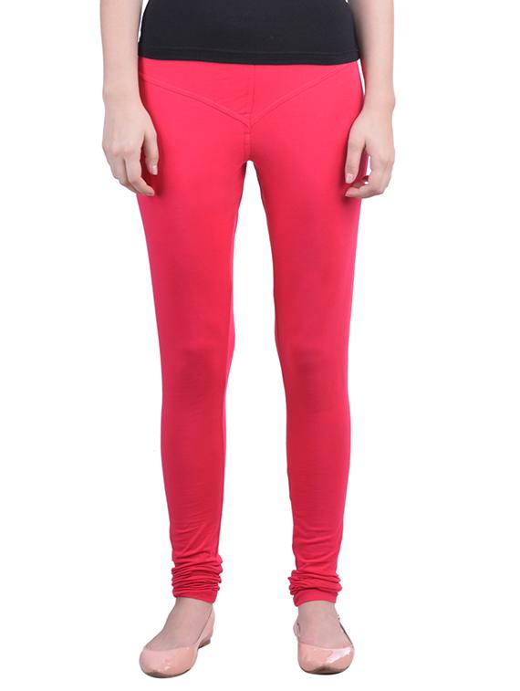 pink cotton lycra full length legging - 12792242 - Zoom Image - 1