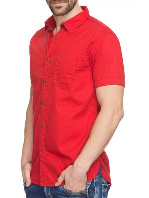 red cotton casual shirt - 12792616 - Standard Image - 2