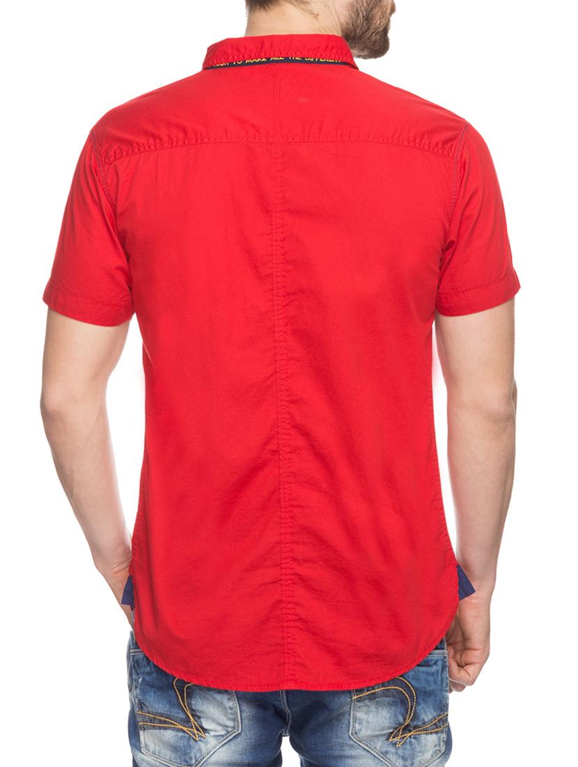 red cotton casual shirt - 12792616 - Zoom Image - 3