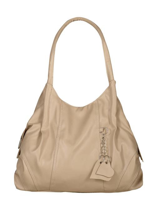 beige leatherette handbag - 12793953 - Standard Image - 1