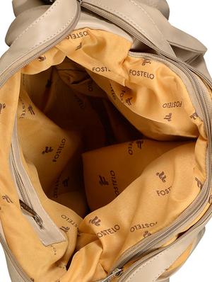 beige leatherette handbag - 12793953 - Standard Image - 3