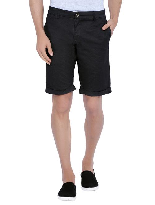 black cotton shorts - 12794055 - Standard Image - 1