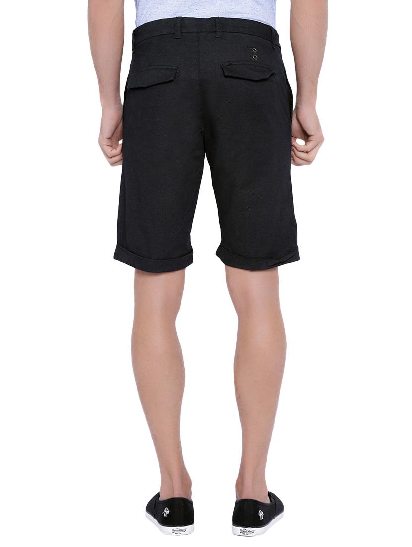 black cotton shorts - 12794055 - Zoom Image - 3