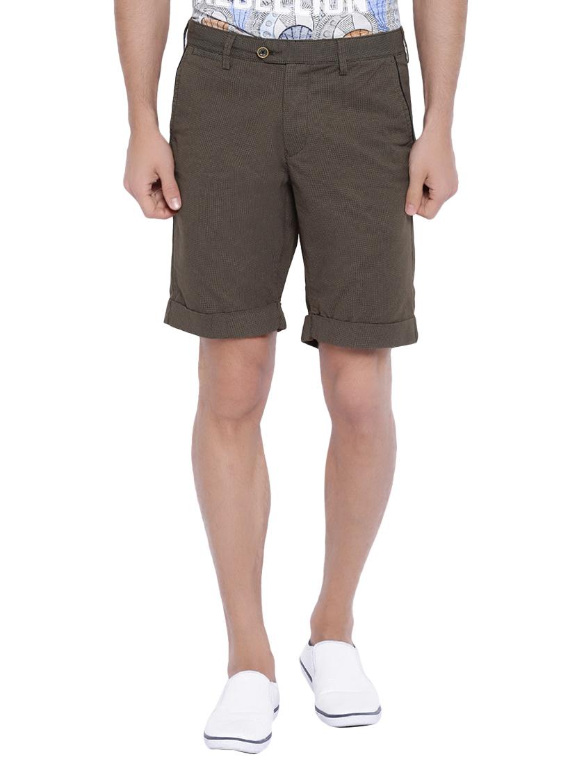 brown cotton shorts