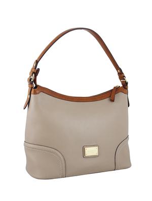 beige leather handbag - 12794170 - Standard Image - 5