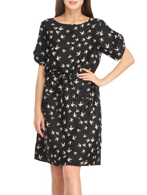 black printed shift dress - 12794177 - Standard Image - 1