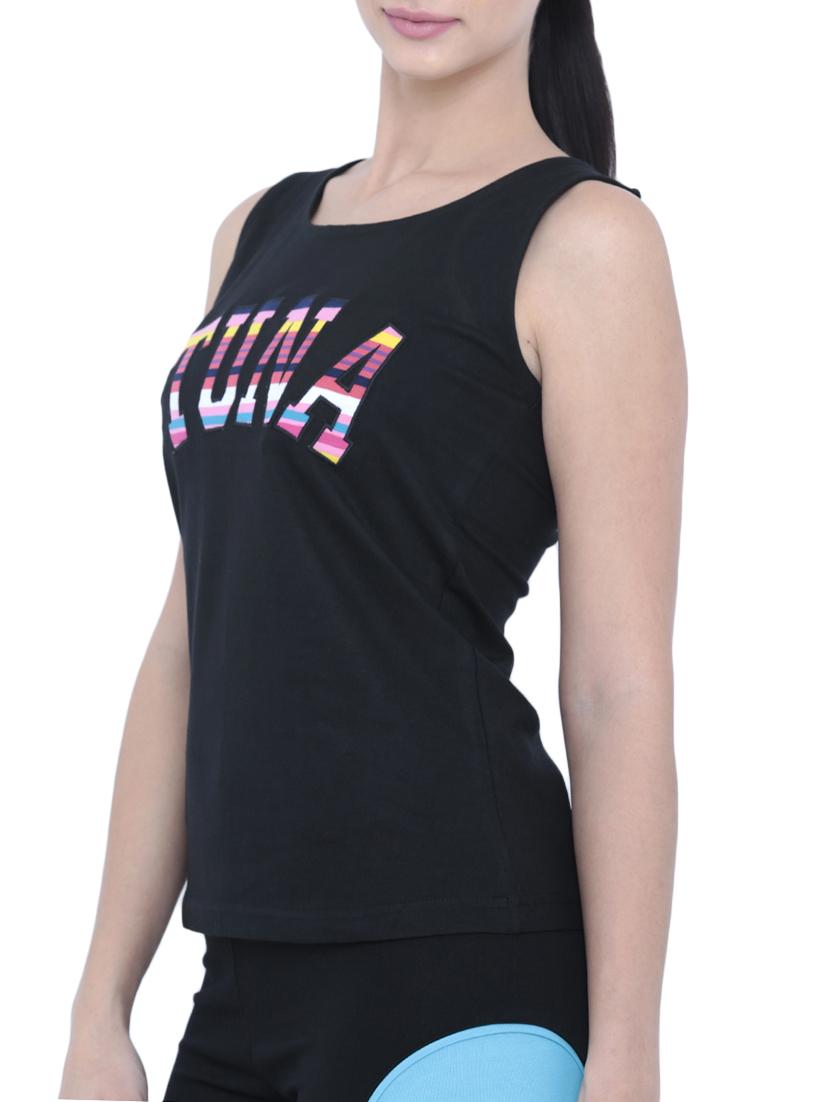 tuna london black cotton tank top tee - 12794397 - Zoom Image - 2