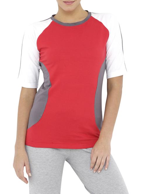 raglan sleeved color block tee - 12794507 - Very Small Image - 1