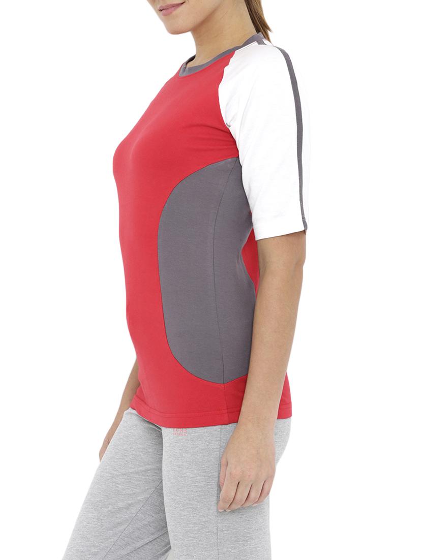 raglan sleeved color block tee - 12794507 - Zoom Image - 2