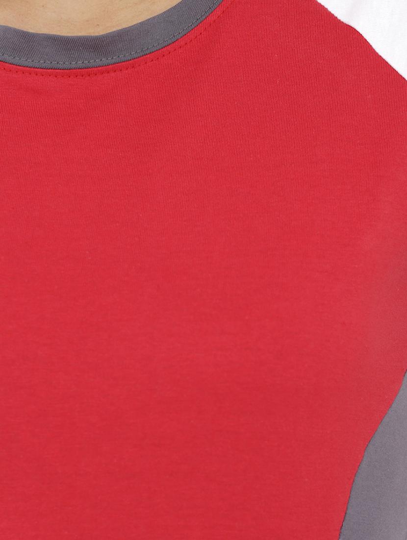 raglan sleeved color block tee - 12794507 - Zoom Image - 4