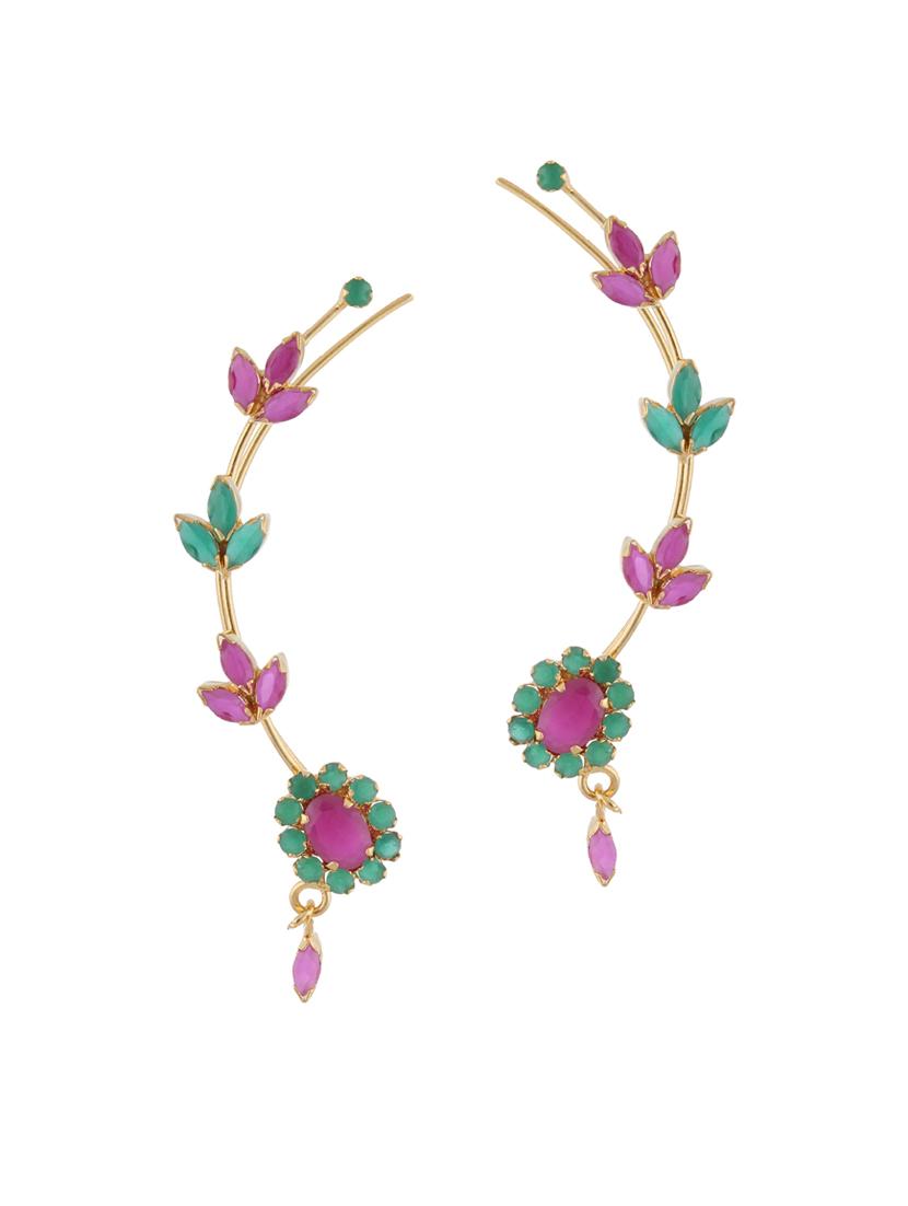 multi colored gold plated earring - 12796258 - Zoom Image - 1