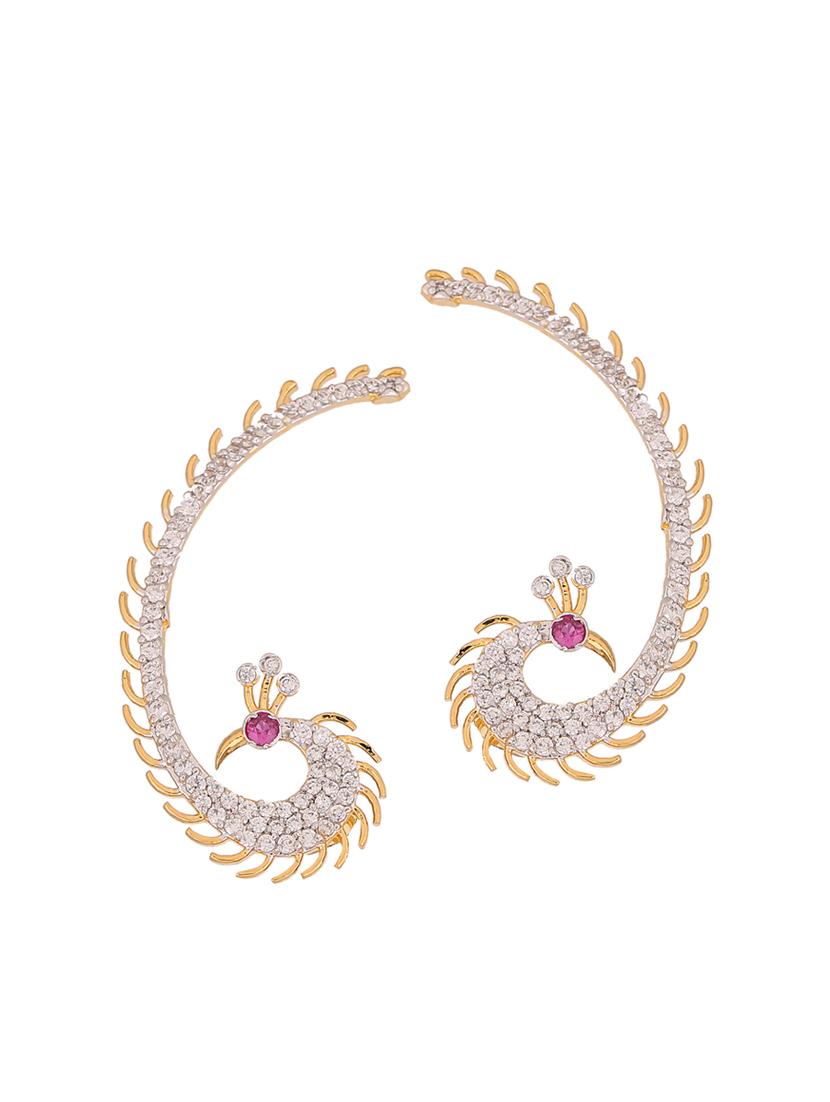 white gold plated earring - 12796264 - Zoom Image - 1