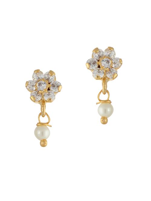 parijaat pack of cz stud earrings - 12796448 - Standard Image - 1