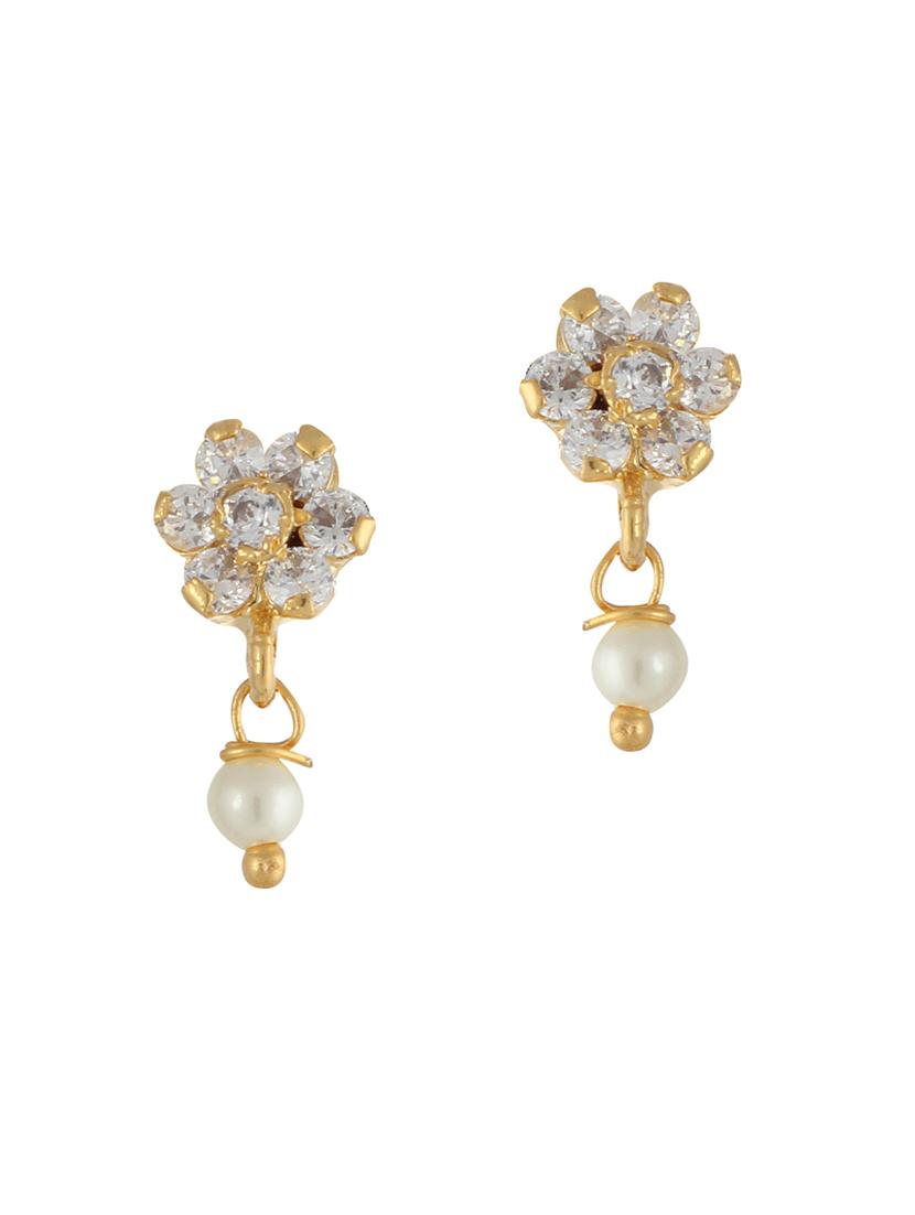 parijaat pack of cz stud earrings - 12796448 - Zoom Image - 1