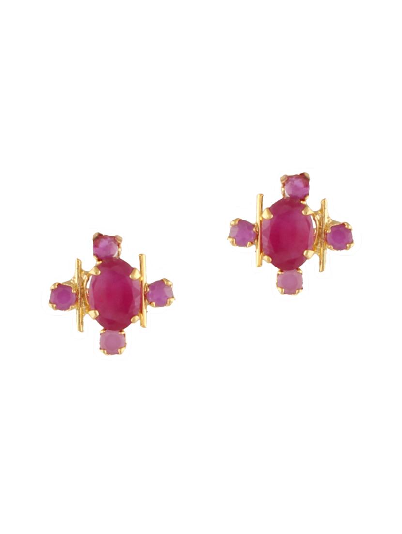 Parijaat Pack of CZ Stud Earrings - 12796625 - Zoom Image - 1