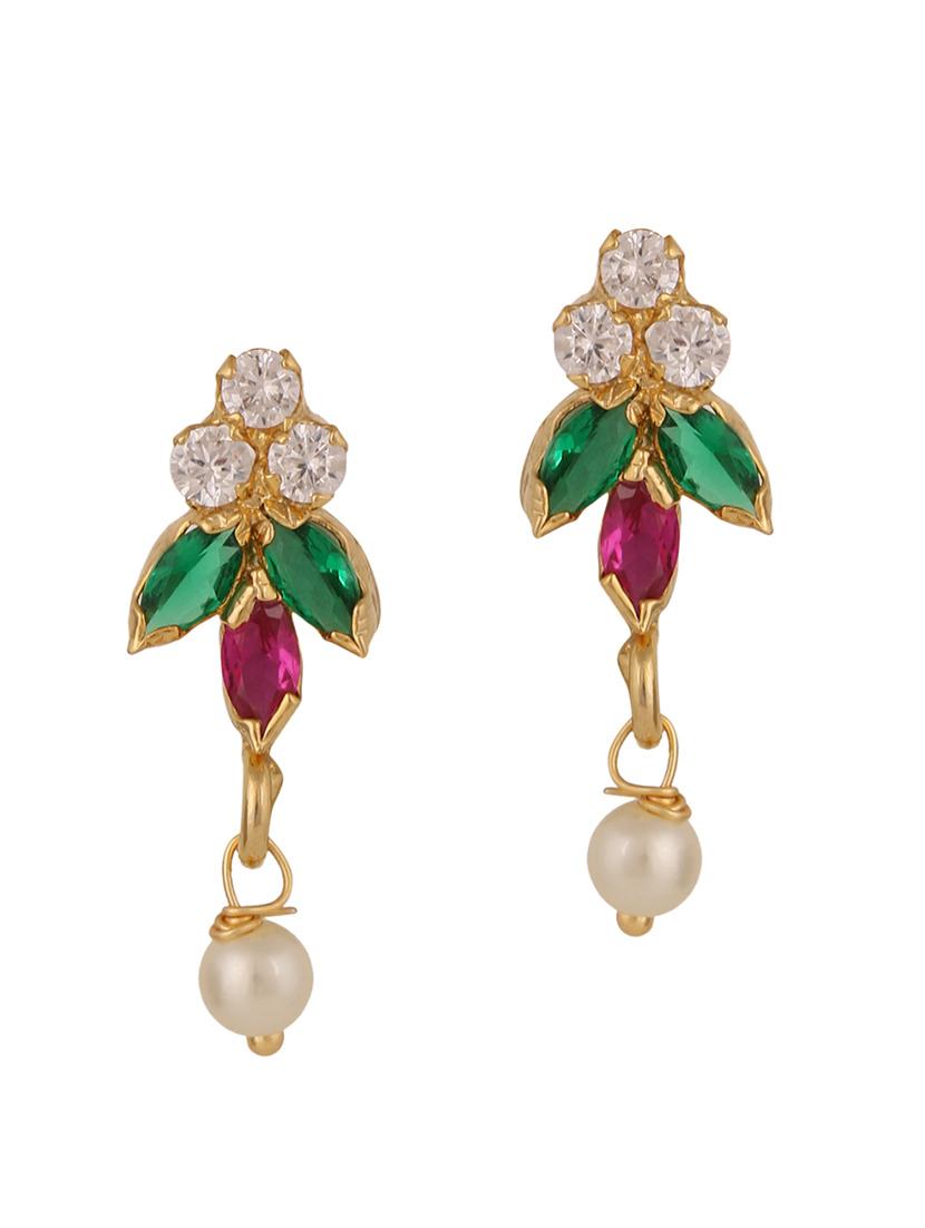 parijaat pack of cz stud earrings - 12796717 - Zoom Image - 1