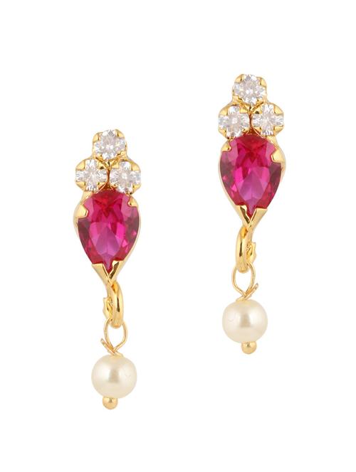 parijaat pack of cz stud earrings - 12796744 - Standard Image - 1