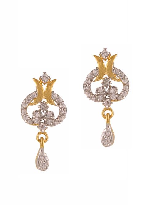 parijaat pack of cz stud earrings - 12796875 - Standard Image - 1