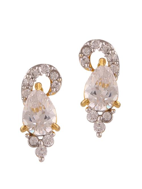 parijaat pack of cz stud earrings - 12796904 - Standard Image - 1