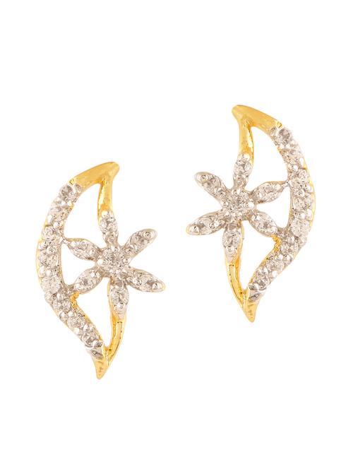 parijaat pack of cz stud earrings - 12796955 - Standard Image - 1
