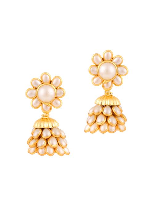 parijaat pack of cz jhumki earrings - 12797045 - Standard Image - 1