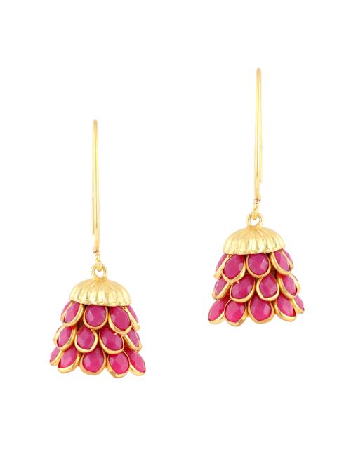 parijaat pack of cz jhumki earrings - 12797055 - Standard Image - 1