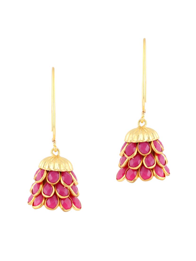 parijaat pack of cz jhumki earrings - 12797055 - Zoom Image - 1