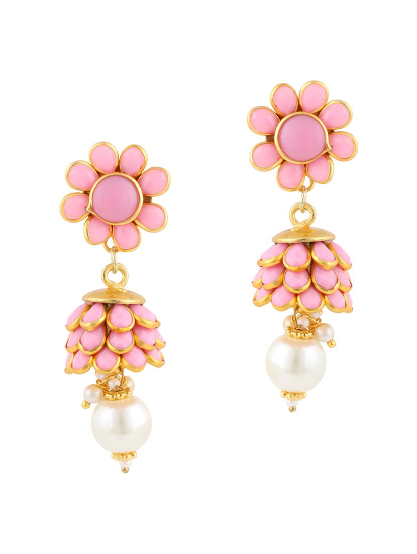 parijaat pack of cz jhumki earrings - 12797065 - Zoom Image - 1