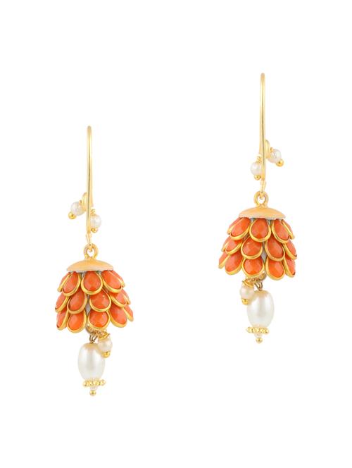 parijaat pack of cz jhumki earrings - 12797076 - Standard Image - 1