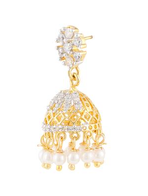parijaat pack of cz jhumki earrings - 12797089 - Standard Image - 2