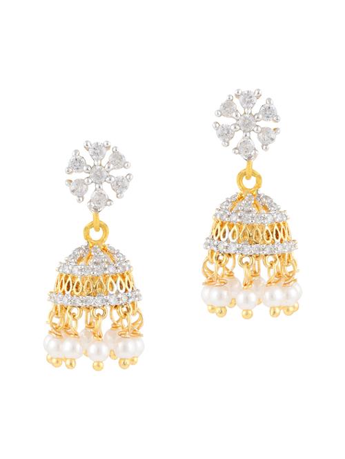 parijaat pack of cz jhumki earrings - 12797090 - Standard Image - 1