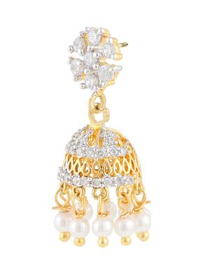 parijaat pack of cz jhumki earrings - 12797090 - Standard Image - 2