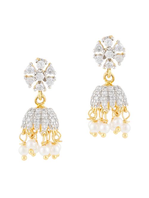 parijaat pack of cz jhumki earrings - 12797093 - Standard Image - 1