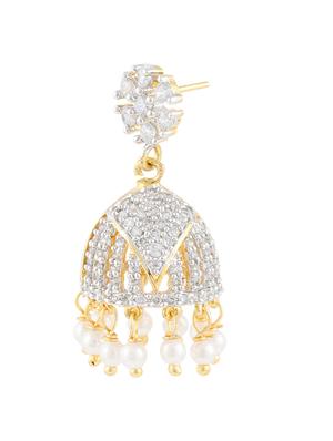 parijaat pack of cz jhumki earrings - 12797095 - Standard Image - 2