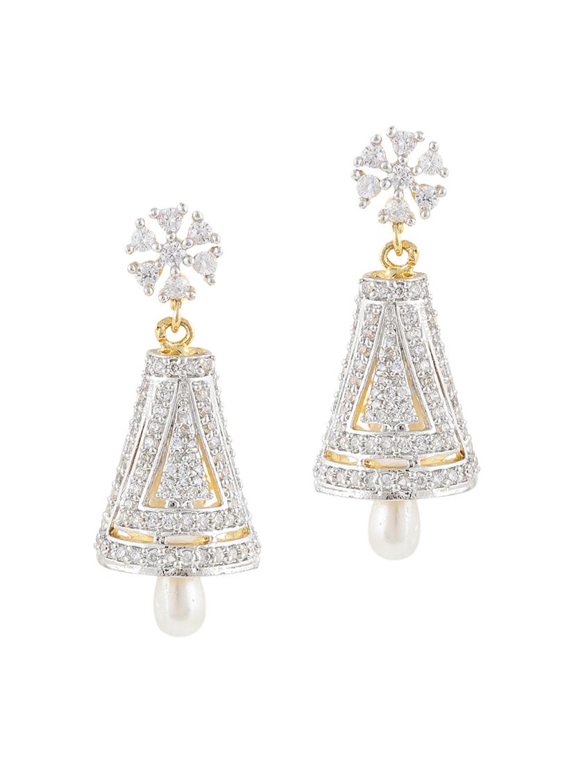parijaat pack of cz jhumki earrings - 12797105 - Zoom Image - 1