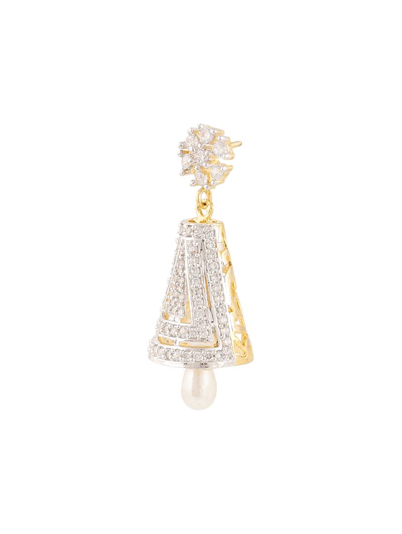 parijaat pack of cz jhumki earrings - 12797105 - Zoom Image - 2