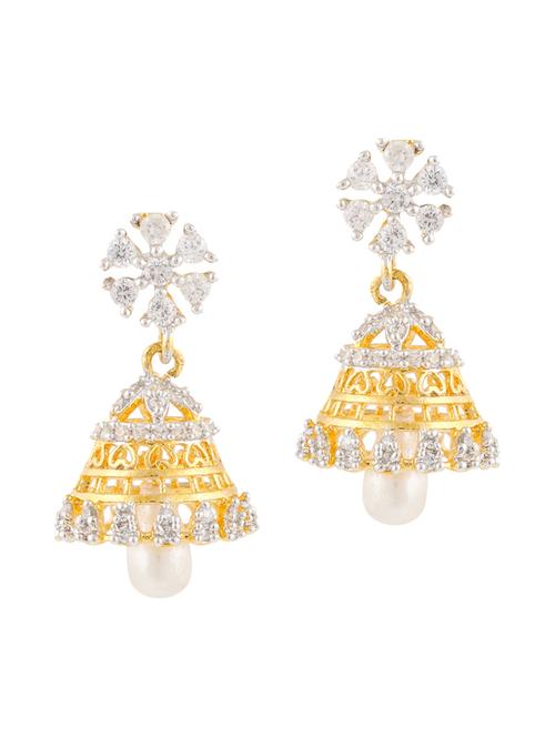 parijaat pack of cz jhumki earrings - 12797106 - Standard Image - 1